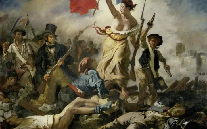Gracchus Babeuf Eugene Delacroix La libertad guiando al pueblo