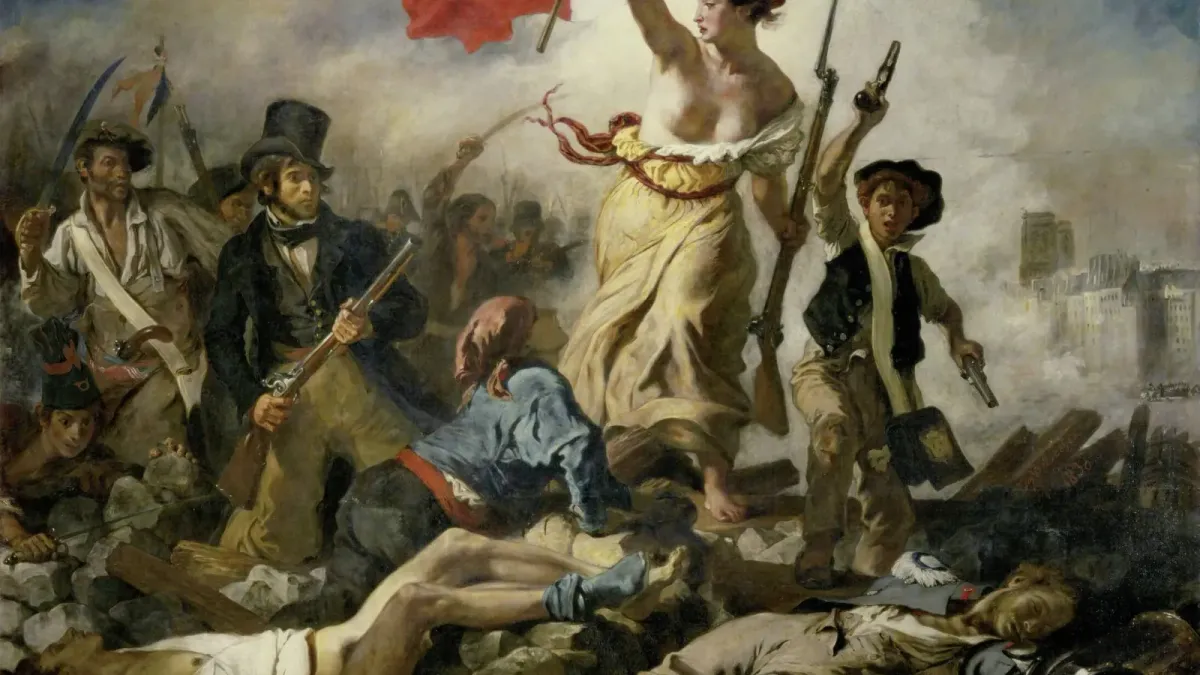 Gracchus Babeuf Eugene Delacroix La libertad guiando al pueblo